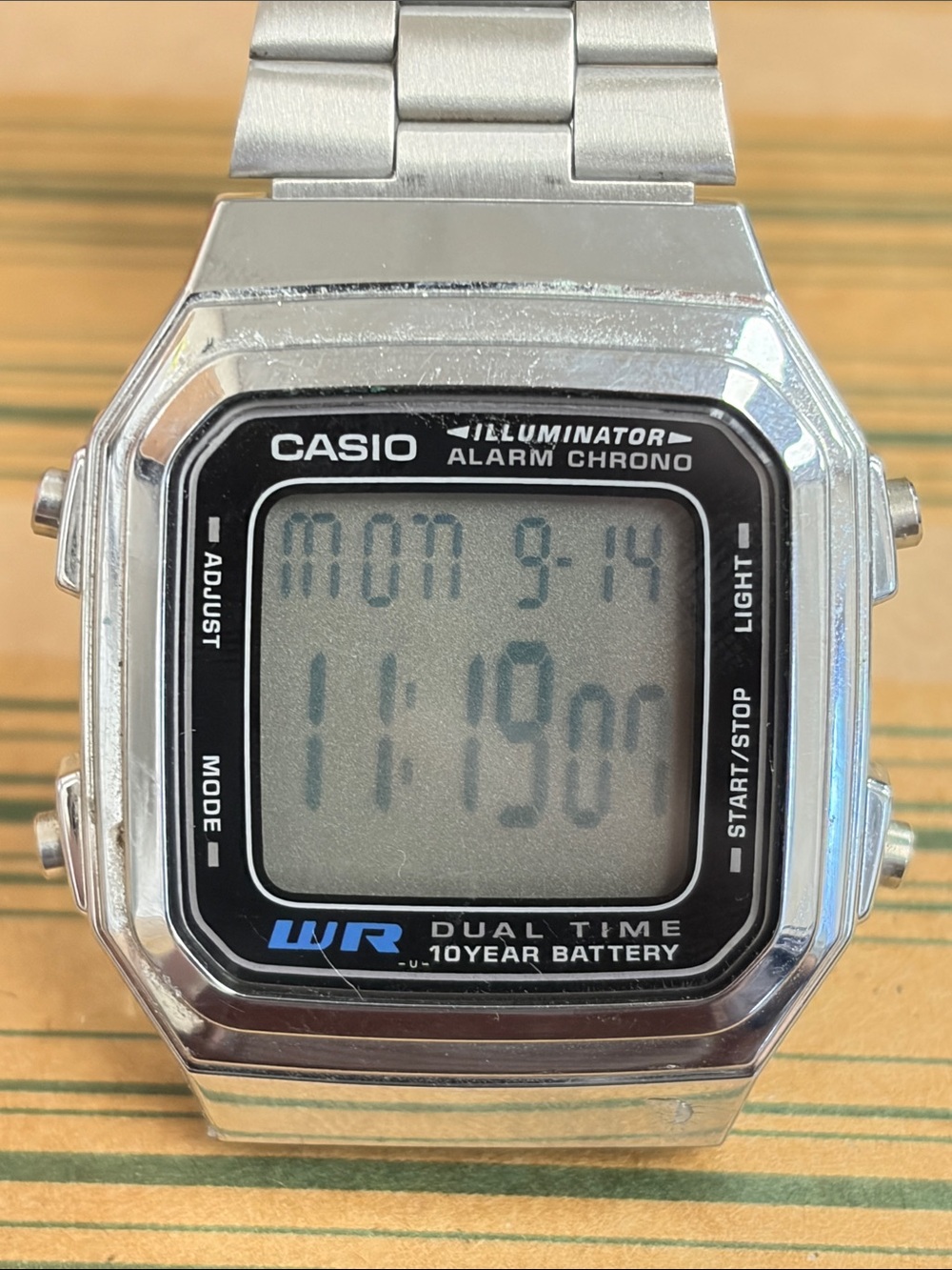 Vintage CASIO A178W Illuminator Digital Watch – Stainless Steel